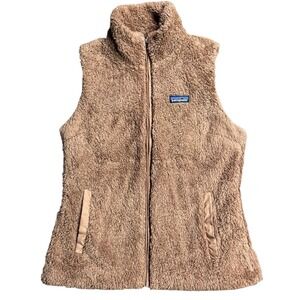 Patagonia Los Gatos Fleece Vest Womens Medium Bear Brown Full Zip 25216 FA19